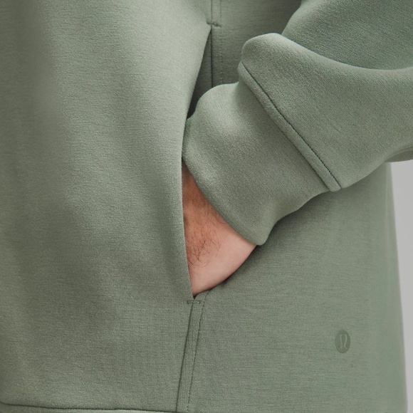 LuLuLemon Smooth Spacer Classic-Fit Pullover Hoodie NWT Grey Eucalyptus - Picture 2 of 5